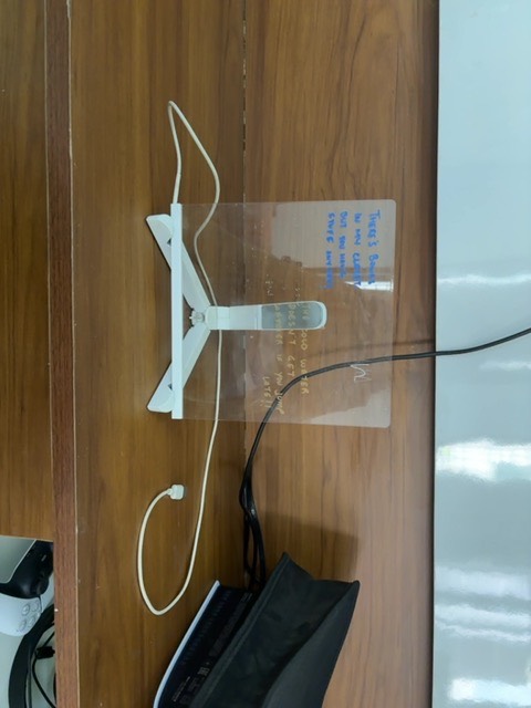 Transparent slate with LED